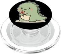 Dinosauro Kawaii Con Fiore PopSockets PopGrip per MagSafe