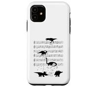 Dinosauro musica Dinosauri Musica Nota Chiave Musicista Custodia per iPhone 11