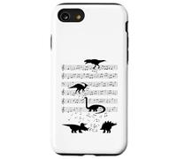 Dinosauro musica Dinosauri Musica Nota Chiave Musicista Custodia per iPhone SE (2020) / 7 / 8