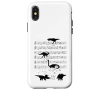 Dinosauro musica Dinosauri Musica Nota Chiave Musicista Custodia per iPhone X/XS