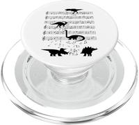 Dinosauro musica Dinosauri Musica Nota Chiave Musicista PopSockets PopGrip per MagSafe