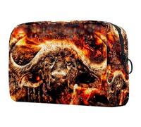 Dinosauro nello spazio piccola borsa per il trucco per le donne borsa cosmetica con cerniera borsa organizer accessori di bellezza, Multicolore 06, 18.5x7.5x13cm/7.3x3x5.1in