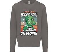 Dinosauro Non Mi Piacciono Le Persone Del Mattino Divertente Uomo Felpa Maglione