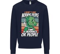 Dinosauro Non Mi Piacciono Le Persone Del Mattino Divertente Uomo Felpa Maglione