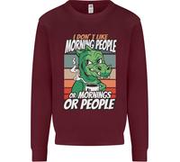 Dinosauro Non Mi Piacciono Le Persone Del Mattino Divertente Uomo Felpa Maglione