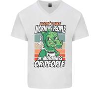 Dinosauro Non Mi Piacciono Le Persone Del Mattino Maglietta In Cotone A V