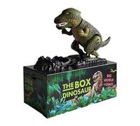 Dinosauro per - Portamonete Musical, statua di economia dei cartoni animati | Custodia per monete in argento reale, decorazione per dormitorio per 3 anni in su, regalo di Natale, anniv