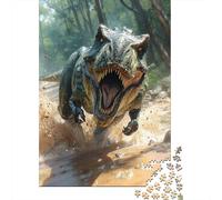 Dinosauro Puzzle Impossibili 1000 Pezzi T-Rex nella giungla Decorazione Per La Casa. Rilassamento E Intelligence Per Adulti E Bambini Da 12 Anni 1000pcs (75x50cm)