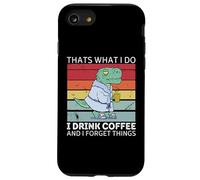 Dinosauro Questo è quello che faccio, bevo caffè e dimentico le cose Custodia per iPhone SE (2020) / 7/8