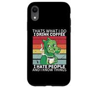 Dinosauro Questo è quello che faccio, bevo caffè e so cose Custodia per iPhone XR