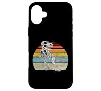 Dinosauro scheletro T Rex Bones Dino Fossil stile retrò Trex Custodia per iPhone 16 Plus
