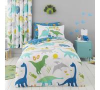 Roarsome Set Copripiumino Singolo Bambini Dinosauri Divertente Camera Blu 2-in-1