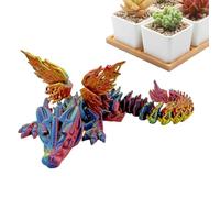 Dinosauro stampato in statuette di dinosauro da ufficio - Fidget Toy Dinosauro stampato con le - Decorazione da tavolo a forma di dinosauro flessibile, colori sfumati, per biblioteca, bur
