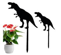 Dinosauro su paletto da giardino, pioli di dinosauro | Segno decorativo,Bastone d'arte da corte in acrilico impermeabile per la decorazione esterna, l'arte della corte, Patio