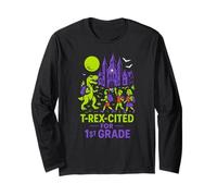 Dinosauro T-Rex-citato Cute Kids Back To School Maglia a Manica