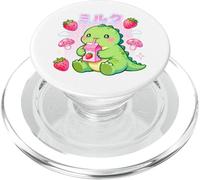 Dinosauro T-Rex Kawaii giapponese al latte di fragola PopSockets PopGrip per MagSafe