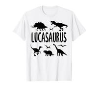 Dinosauro T Rex Luca Lucasaurus Ragazzi Dino Nome Maglietta