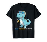 Dinosauro T-Rex per la consapevolezza della sindrome di Down Maglietta