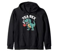 Dinosauro Tea Rex con tazza di tè divertente Felpa con Cappuccio