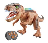 Dinosauro Telecomandato - Figura Elettronica RC Verde, Realistica, Effetti Di Spruzzo Di Luce E , Fruscio Della Coda Che Cammina Ruggente, Batteria Ricaricabile, Controller Da 2,4 GHz | Ragazzi