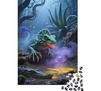 Dinosauro verde Puzzle Impossibili 1000 Pezzi Misteriosa giungla Decorazione Per La Casa. Giochi Rilassamento E Intelligence Per Adulti E Bambini Da 12 Anni 1000pcs (75x50cm)