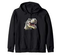 Dinosauro vibrante testa t-rex Felpa con Cappuccio