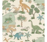 Holden 14012 Dinosauro Zoo Crema Multi Carta da Parati Giocherellone Tema Vivaio