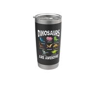 Dinosaurs Are Awesome Dinosaur List Paleontology Bicchiere termico in acciaio inox doppia parete