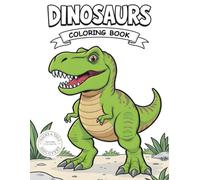Dinosaurs Coloring Book: 40 Realistic Dinosaurs with Fun Facts and Prehistoric Habitats