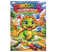 Dinosaurs Coloring Book - Alphabet and Numbers for Kids