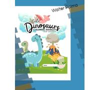 Dinosaurs Coloring Booklet in Black Outline Style: Dino