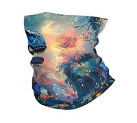 Dinosaurs Dino Wild Ancient Animals Nature Trees Blue Uomo Donna Fascia per Capelli Antiscivolo Ghetta Protezione UV Headwrap per Escursionismo Ciclismo Estivo