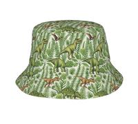 Dinosaurs Leaves Uomo Donna Cappello da Sole Pieghevole Cappelli Estivo Leggero Cappelli A Secchiello per Viaggi Spiaggia Trekking Caccia