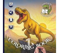 Dinosaurs on Adventures - Coloring Book 1 - Detailed Line-Art Style: 50 Designs in 25 Fun Settings for Adults and Kids