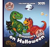 Dinosaurs on Halloween - Colouring Book 2025 - Simple Mandala Style: 50 Pages of Buddy Dinos Ready to Trick-or-Treat