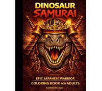 Dinosaurs Samurai: Epic Japanese Warrior Coloring Book for Adults