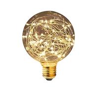 DINOWIN G95 Lampadina Edison Vintage, LED Filamento Lampadina E27 3W 300LM Lampade Lampadine Globo Retro Stile LED per Casa del Festival Decorativo (Bianco Caldo)
