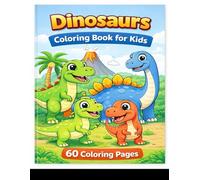 Dinozaury Coloring Books for Kids: 60 Fun and Easy Coloring Pages