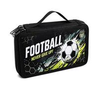 DINSAGE Astuccio per ragazzi grande, astuccio a 2 scomparti, maxi astuccio per ragazzi a 2 scomparti, astuccio per la scuola, per la scuola 1a e 5a stuccio per ragazzi, Nero , moderno
