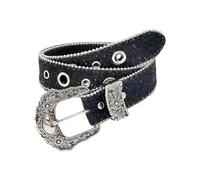DINSOAVR Cintura, cintura etnica da donna scintillante con paillettes cintura jeans cintura in rilievo fibbia perline cintura per pantaloni decorazioni vita