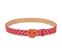 DINSOAVR Cintura, cintura in vita con strass luccicanti, a forma di labbro, fibbia in vita, per costumi resistenti per jeans e pantaloni