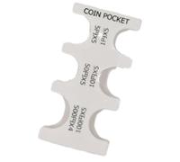 DINSOAVR Contenitore multiuso trasparente per monete con scomparti regolabili accessorio portatile per l'organizzazione domestica, Trasparente