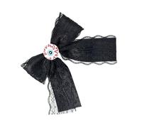 DINSOAVR Copricapo, clip piatta scura per capelli, forcina in pizzo bulbo oculare, balleccore, mazzi, elegante fermaglio per capelli con fiocco, accessori per foto
