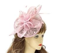 DINSOAVR Copricapo, elegante fermaglio per capelli piumato con perle, fatto a mano, accessorio per capelli da donna con perle, stile anni '20