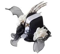 DINSOAVR Copricapo, fermaglio piatto per capelli a forma di fiore, unico per Halloween, mazzi di capelli, elegante fermaglio per capelli, accessorio per foto