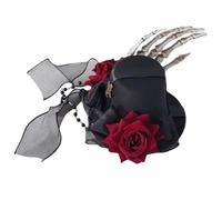 DINSOAVR Copricapo, fermaglio piatto per capelli a forma di fiore, unico per Halloween, mazzi di capelli, elegante fermaglio per capelli, accessorio per foto