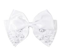 DINSOAVR Copricapo, fermaglio piatto per capelli, elastico con borchie, per balletto, mazzi, elegante fermaglio per capelli con fiocco, accessorio per foto