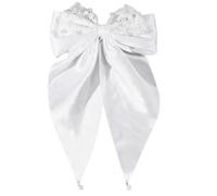 DINSOAVR Copricapo, fermaglio piatto per capelli, elastico con borchie, per balletto, mazzi, elegante fermaglio per capelli con fiocco, accessorio per foto