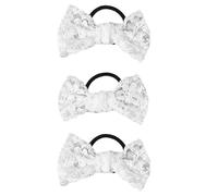 DINSOAVR Copricapo, fermaglio piatto per capelli, elastico con borchie, per balletto, mazzi, elegante fermaglio per capelli con fiocco, accessorio per foto
