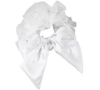 DINSOAVR Copricapo, fermaglio piatto per capelli, elastico con borchie, per balletto, mazzi, elegante fermaglio per capelli con fiocco, accessorio per foto